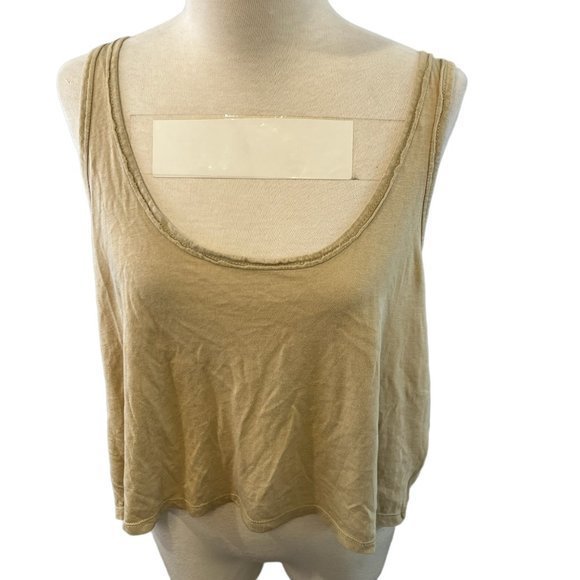 NWOT BP Washed Crop Swing Tank in Taupe (L) - Picture 2 of 10
